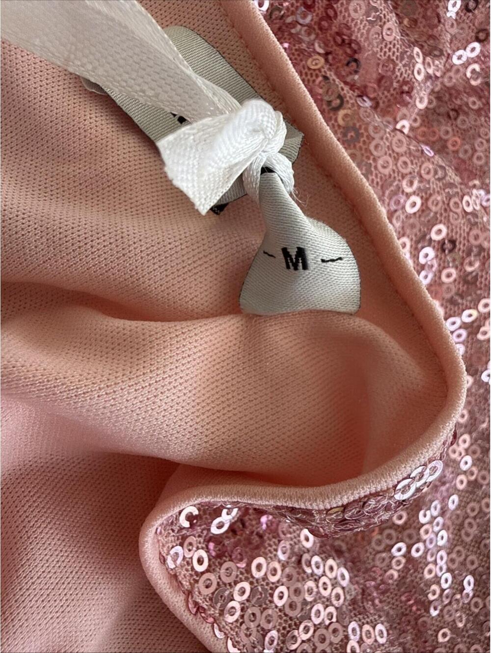 NWT Grace Karin Pink Sequin Ruched Cocktail Prom HOCO Special Occasion Dress M - Picture 4 of 9
